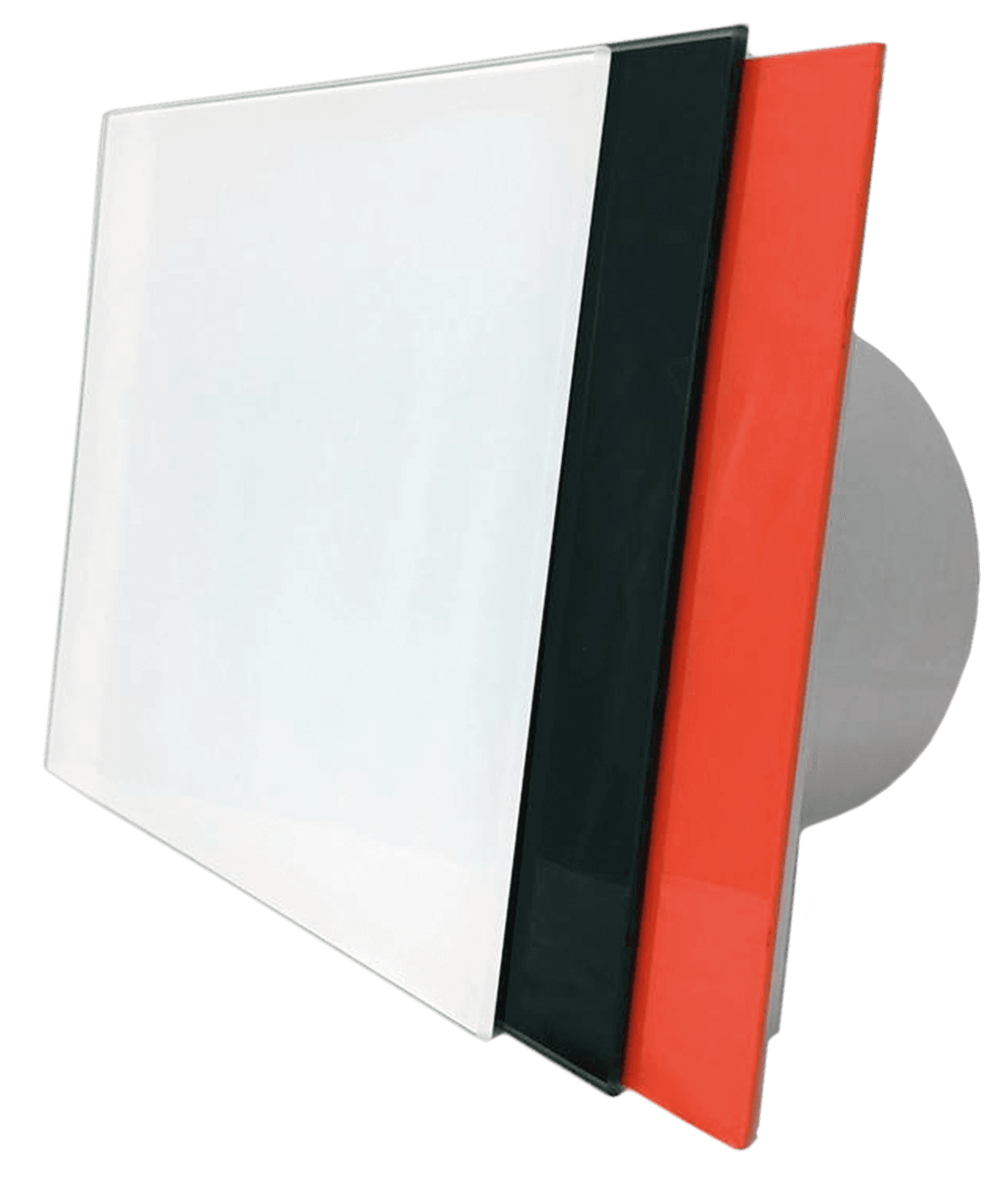 Ventilator baie dRim HS BB, Ø125, Super Silent, Senzor de umiditate si Timer, Debit 140 m3/h, Garantie 2 ani, Alb, Plexiglas