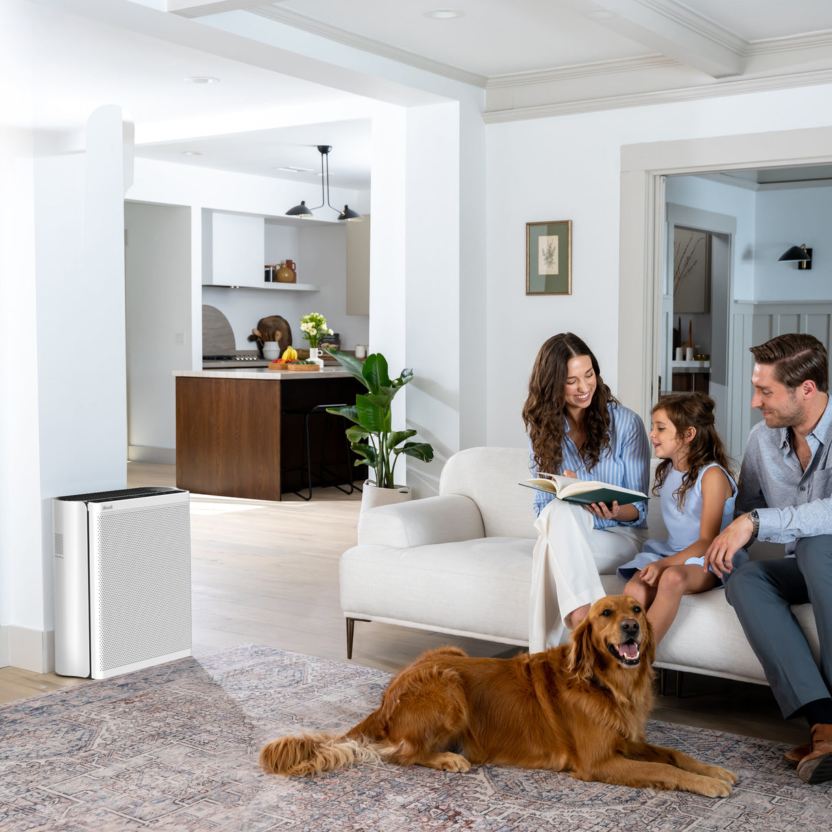 Resigilat! Purificator de aer Smart Levoit EverestAir Wi-Fi, Filtru True HEPA, Carbon Activ, Acoperire până la 100 m², Flux de Aer Multidirecțional, Mod Auto, Compatibil Alexa & Google Home, Touch Screen, Gri