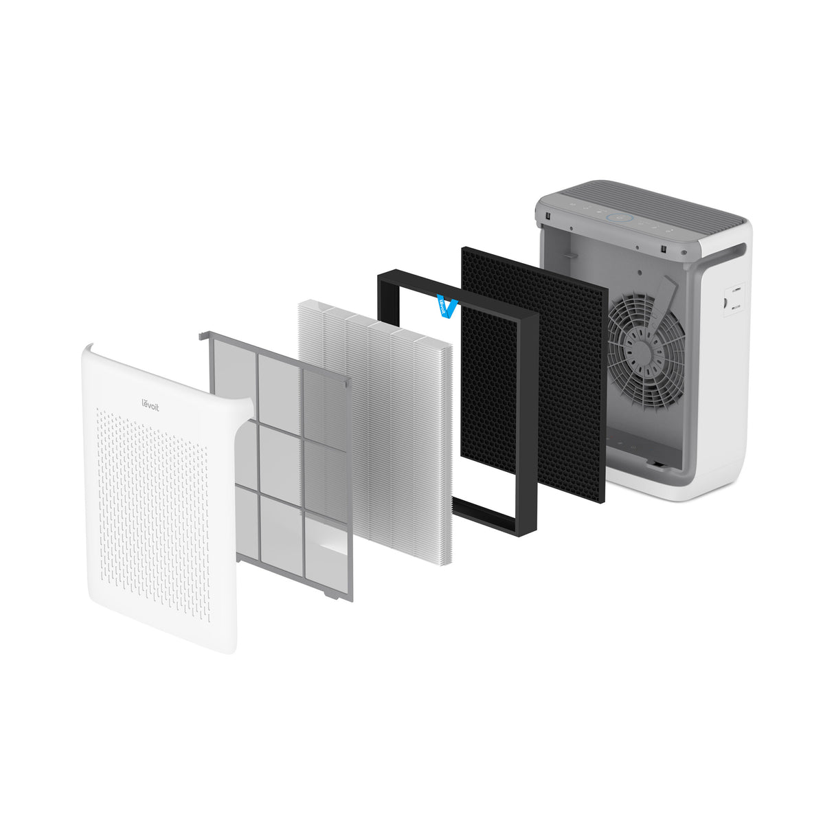 Filtru rezerva pentru purificator de aer LEVOIT Vital 200s /200s Pro, 3-in-1, Filtru HEPA si Filtru de carbon activ cu eficienta ridicata, Vital 200s