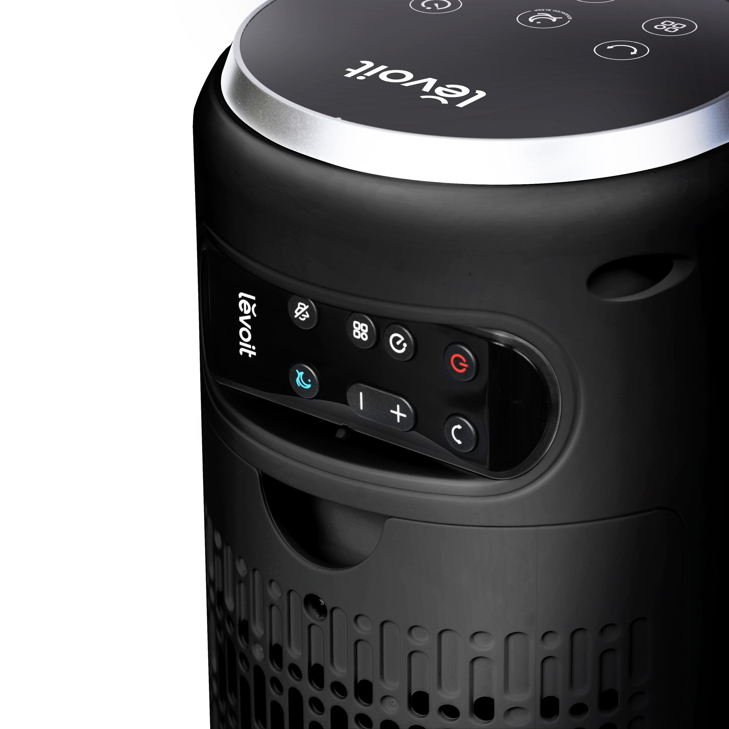 Ventilator turn Levoit, 92cm, 5 viteze, 4 moduri de funcționare, foarte silențios, telecomandă, negru