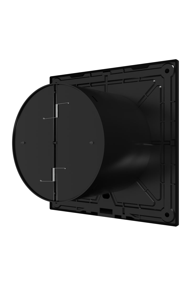 Ventilator baie SLIM 4C Matt Black, Debit 90mc/h, Diametru Ø100mm, Clapeta antiretur, Matt Black