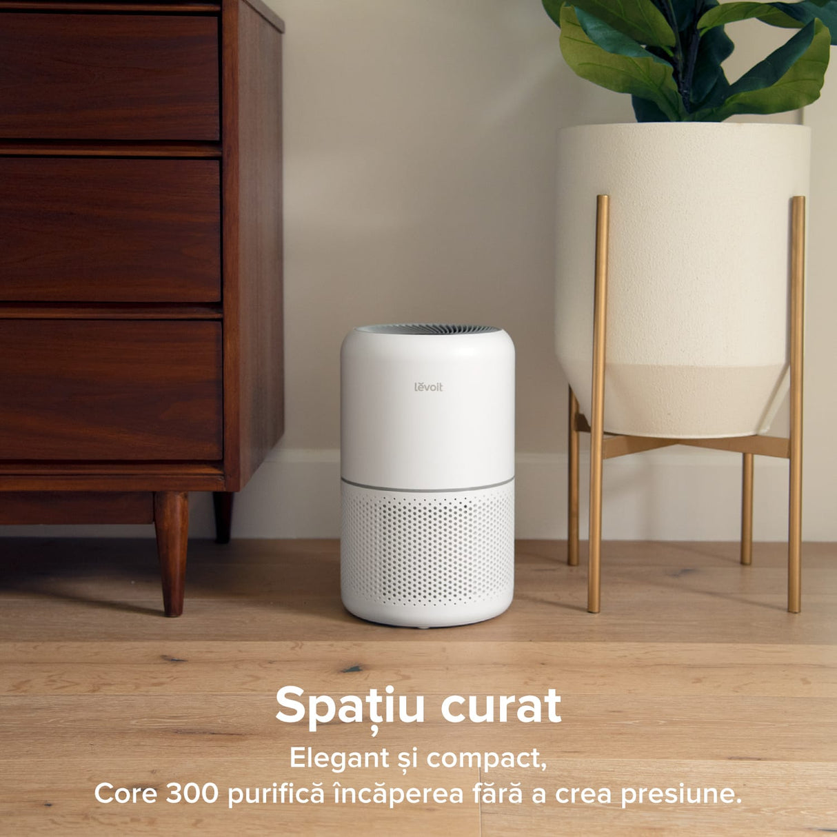 Resigilat! Purificator de Aer LEVOIT Core 300 True HEPA, Carbon Activ, Super Silent, Ozone Free, 3 trepte de viteza, panou comanda Touch Screen