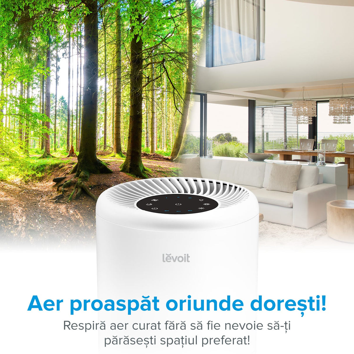 Filtru rezerva pentru purificator de aer LEVOIT Vista 200, 3 in 1,Pre filtru nylon, Filtru HEPA si Filtru de carbon activ de inalta eficienta, Vista 200-RF