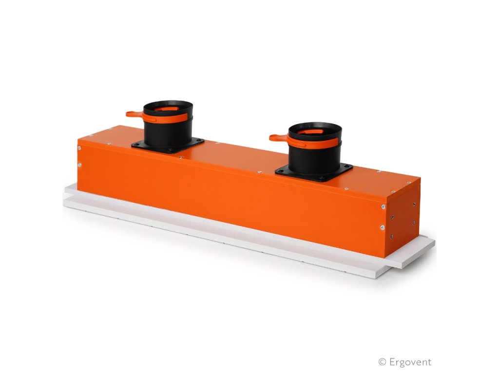 Grilă de ventilație încastrată în rigips Ergovent, LINEO 600 vertical, 75mm