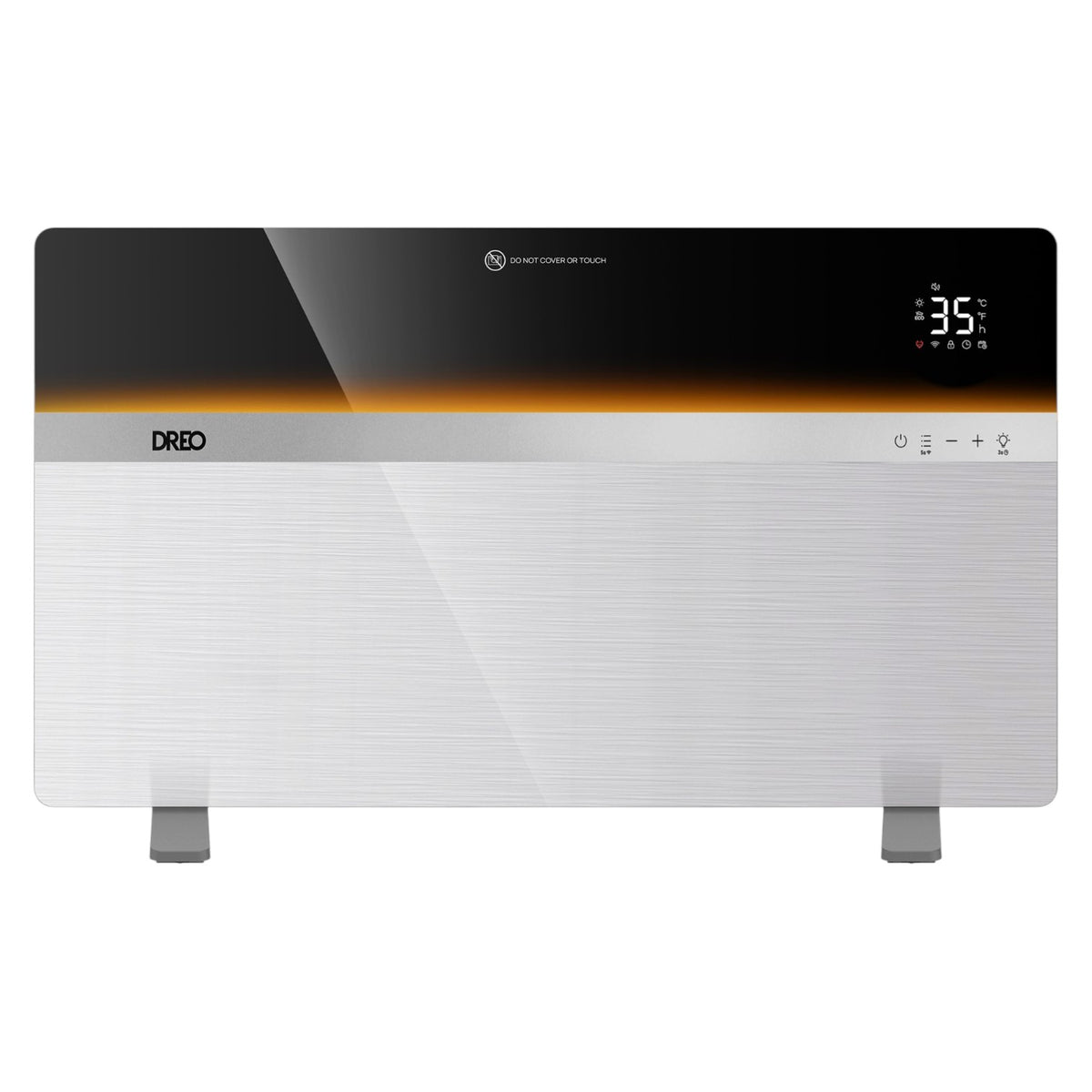Aerotermă cu convecție DREO 711S Smart, 1500W, Mod ECO, Incălzire silențioasă HyperSilent™ 0 dB, 3 Trepte, Control temperatură 5–35°C, ECO, Timer 24h, Protecție Shield360° cu 8 niveluri de siguranță, IP24, Telecomanda, Temporizator 12h, Argintiu