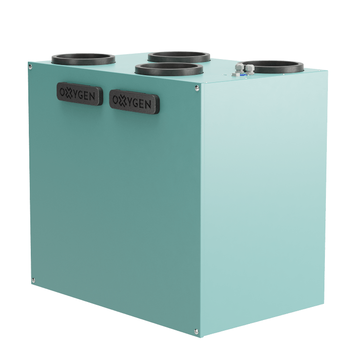 Oxygen Easy V500E cu entalpie centrala de ventilatie cu recuperare de caldura perete, montaj dreapta