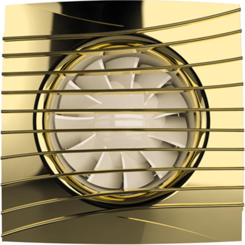 Ventilator baie SILENT 4C, Super Silent, Clapeta antiretur, Motor Long Life 40000h, Debit 90mc/h, Ø100mm, Gold