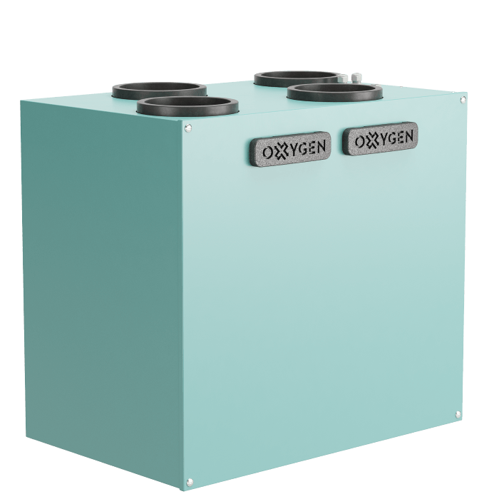 Oxygen Easy V500E cu entalpie centrala de ventilatie cu recuperare de caldura perete, montaj dreapta