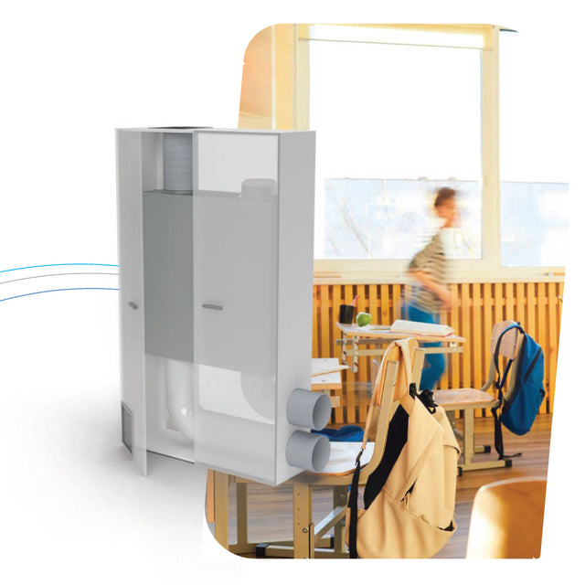 Helty Flow M1000 Steel – montaj perete, tip dulap lemn (1000 m³/h)