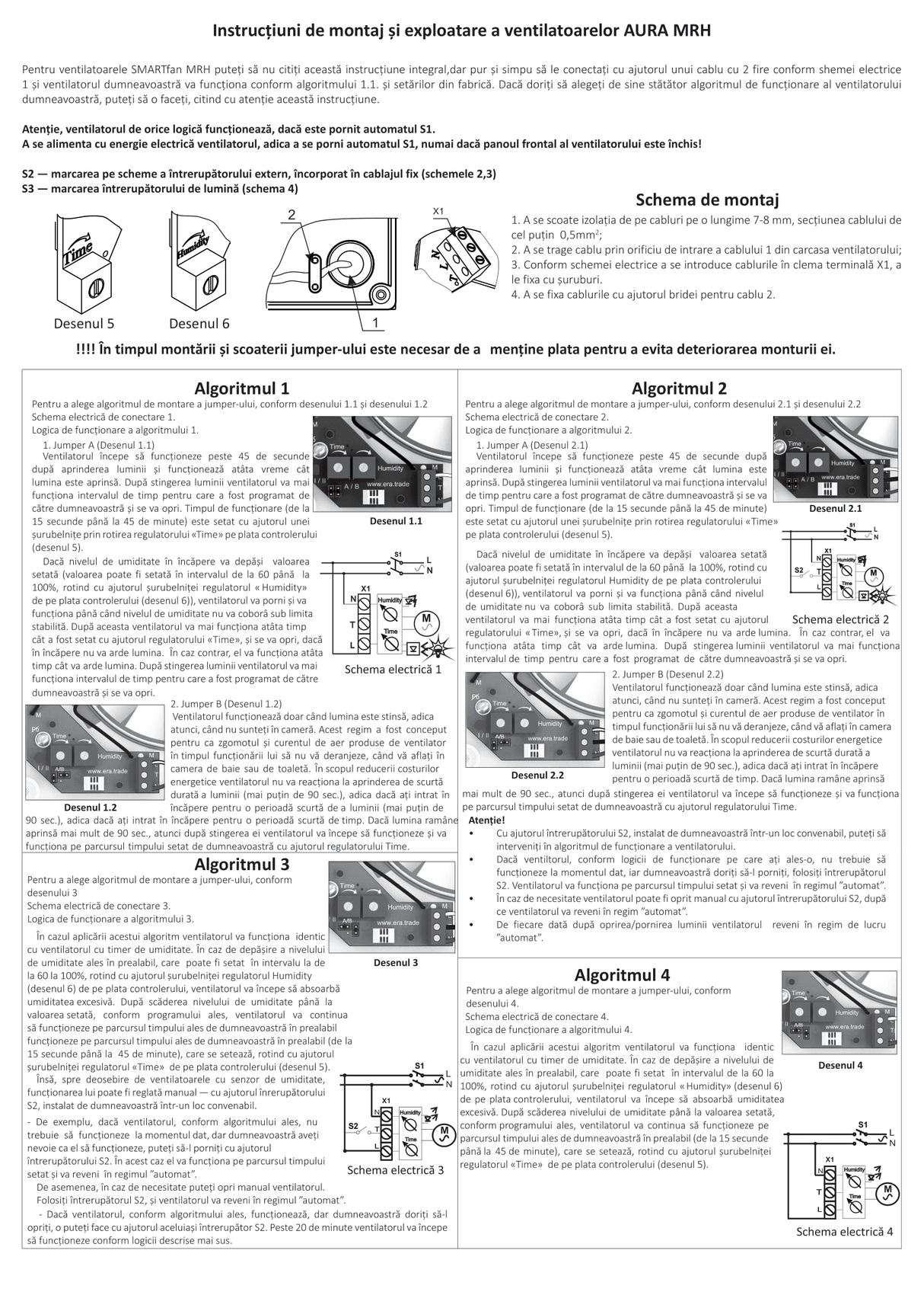 Ventilator baie AURA 4C MRH Silent, Clapeta antiretur, Garantie 2 ani, Motor Long Life 40000h, Debit 90mc/h, Ø100mm