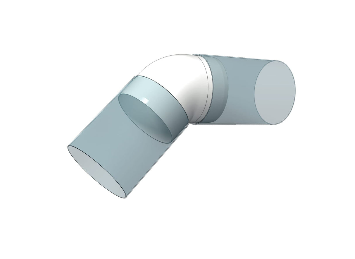 Cot Tubulatura Ø125mm, 45° PVC