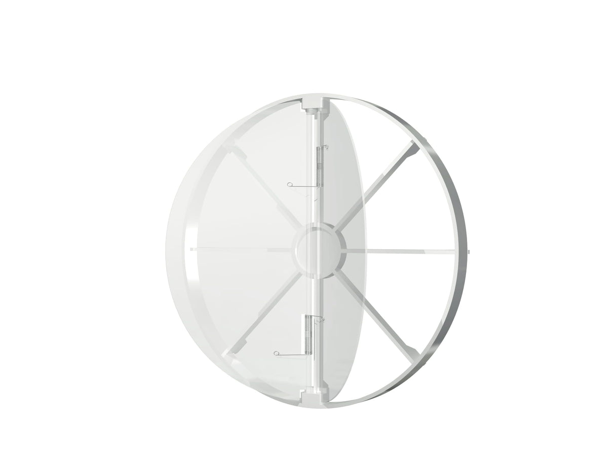 Clapeta antiretur pentru ventilator baie Ø125mm, plastic Alb