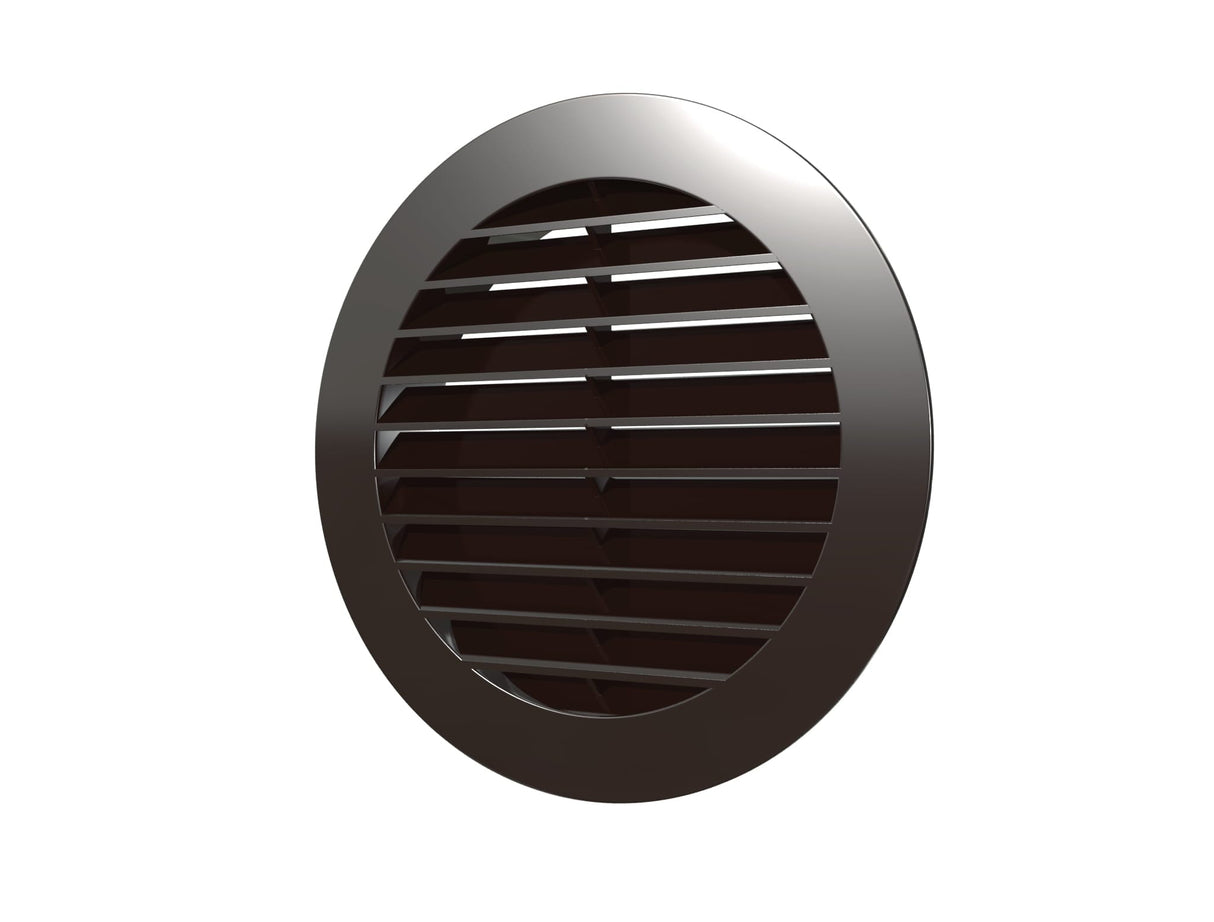 Grila ventilatie rotunda Ø100mm, exterior Ø130mm, ASA plastic Ivory