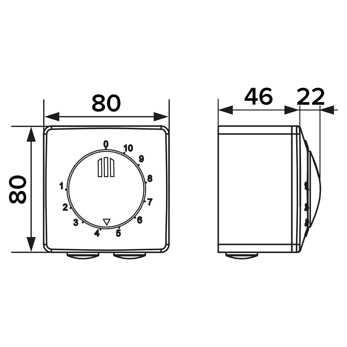 Variator Debit pentru ventilatie - Aparent, 2.5 А