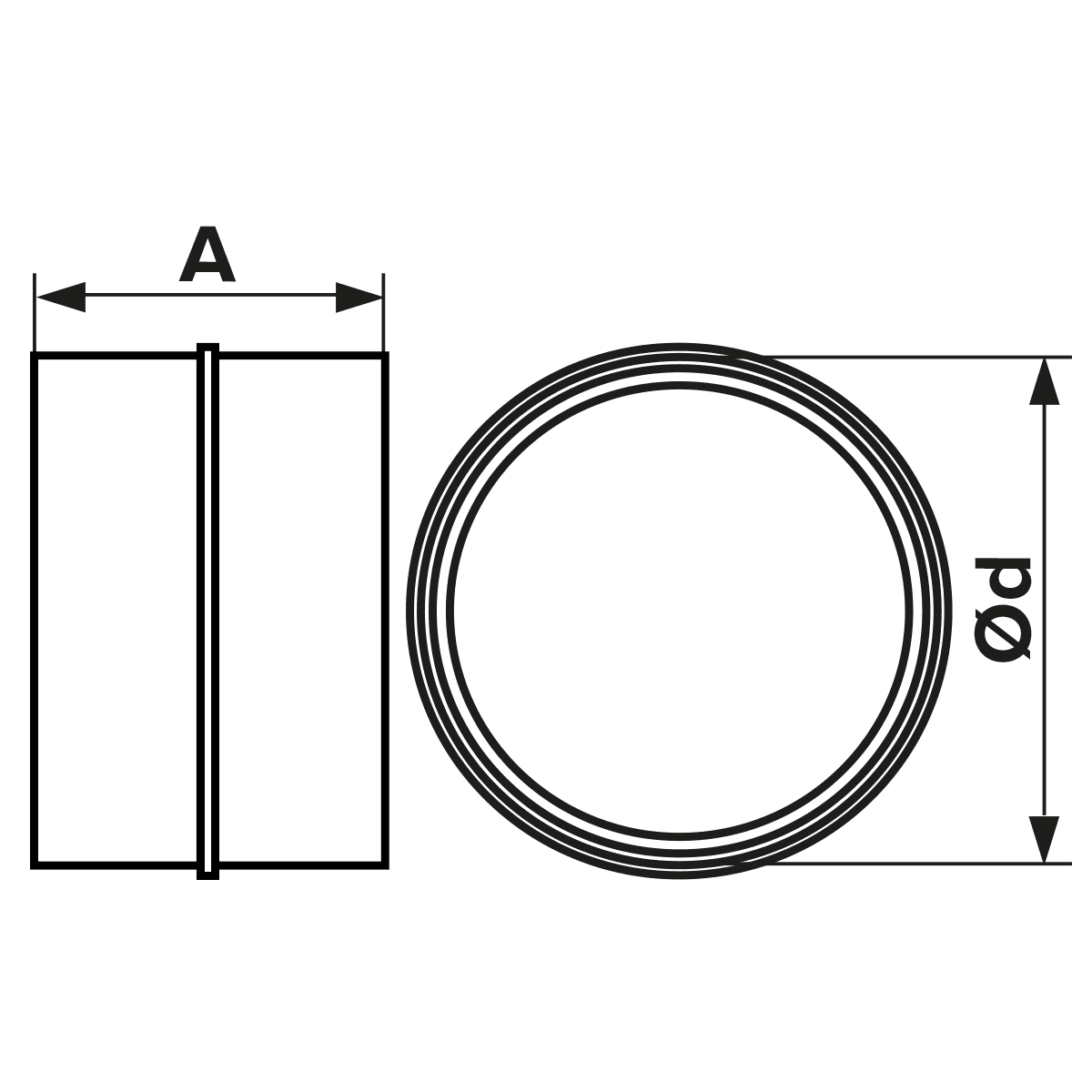 CONECTOR TUBULATURA, Ø100mm, PVC