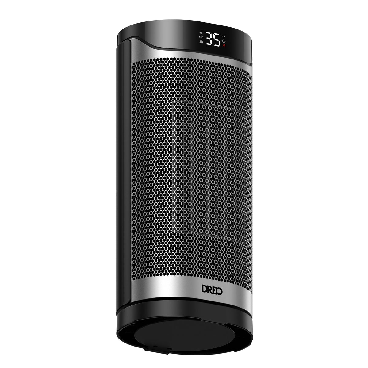 Resigilat! Aeroterma Dreo Solaris 619, 2000W, Heater Ceramica, Oscilație orizontala 70°, Timer 12h, Display LED, 3 Trepte Incălzire, Mod ECO, Termostat, Silentios, Telecomanda, Negru&Argintiu