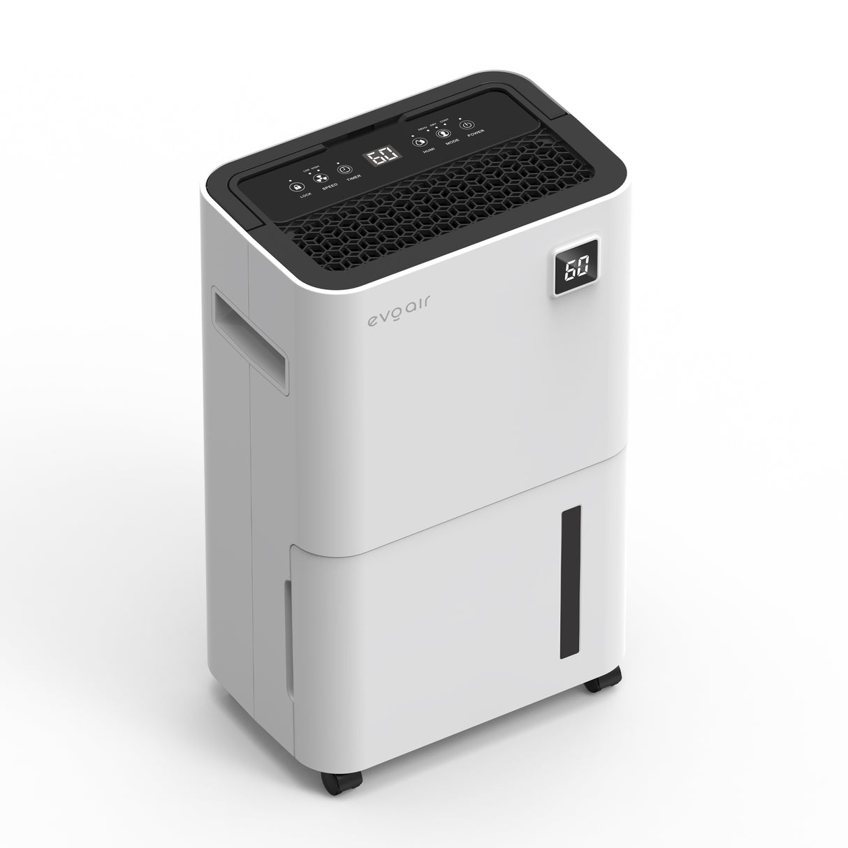 Resigilat! Dezumidificator Evoair, OptiDry 20, 20l/24h, Senzor de Umiditate, Functie Memorie, Uscare Rufe, Rezervor 2l, Display digital, Alb