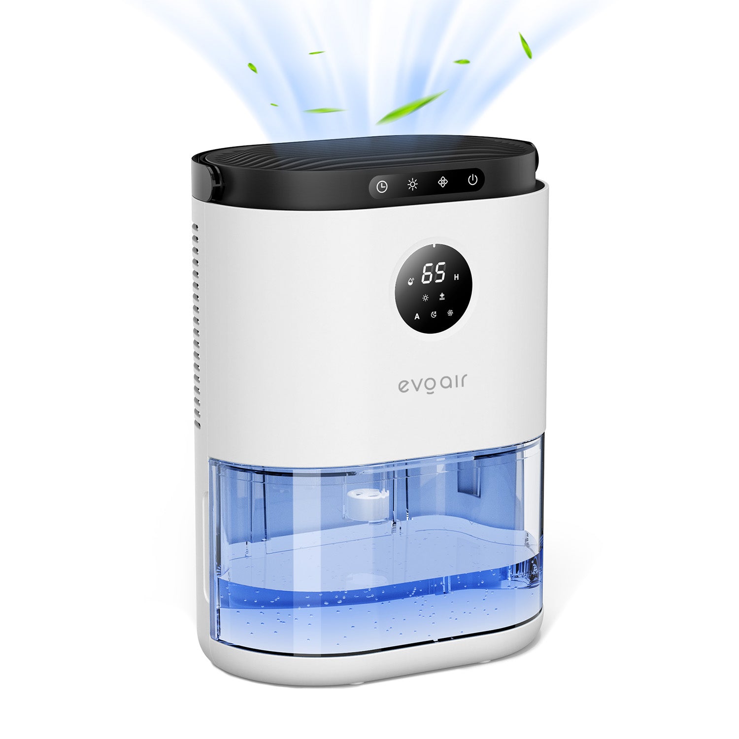 Dezumidificator aer Evoair HUMIX560, 560ml/24h, Silențios, Senzor de umiditate, 3 Moduri funcționare, Lumină Ambientală în 7 culori, Rezervor 2.3l, Alb