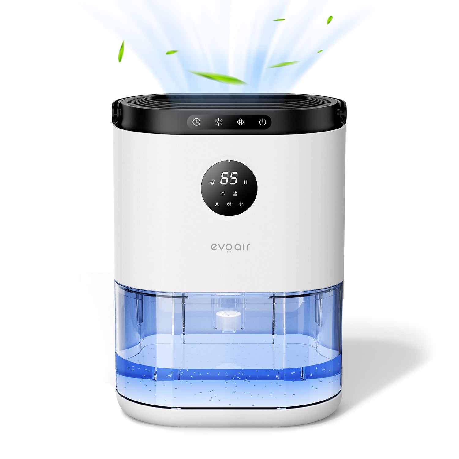 Dezumidificator aer Evoair HUMIX560, 560ml/24h, Silențios, Senzor de umiditate, 3 Moduri funcționare, Lumină Ambientală în 7 culori, Rezervor 2.3l, Alb