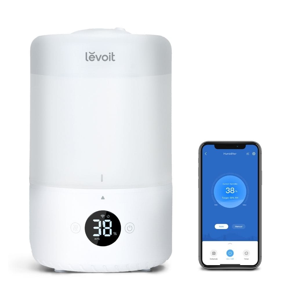 Umidificator de Aer LEVOIT Dual 200S, SMART, WI-FI Ultrasonic, Rezervor 3l, Silentios, Aromaterapie, Functie AUTO, Autonomie 25 Ore