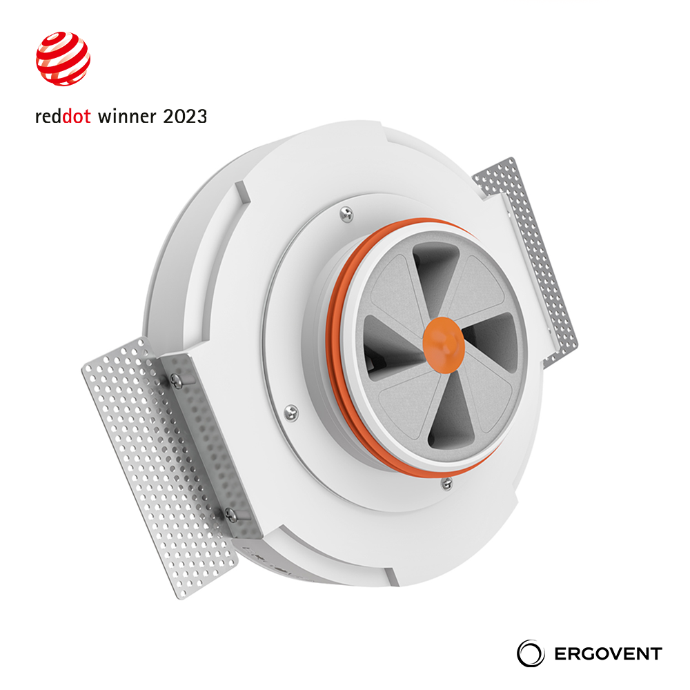 Grilă de ventilație încastrată în rigips Ergovent RONDO100