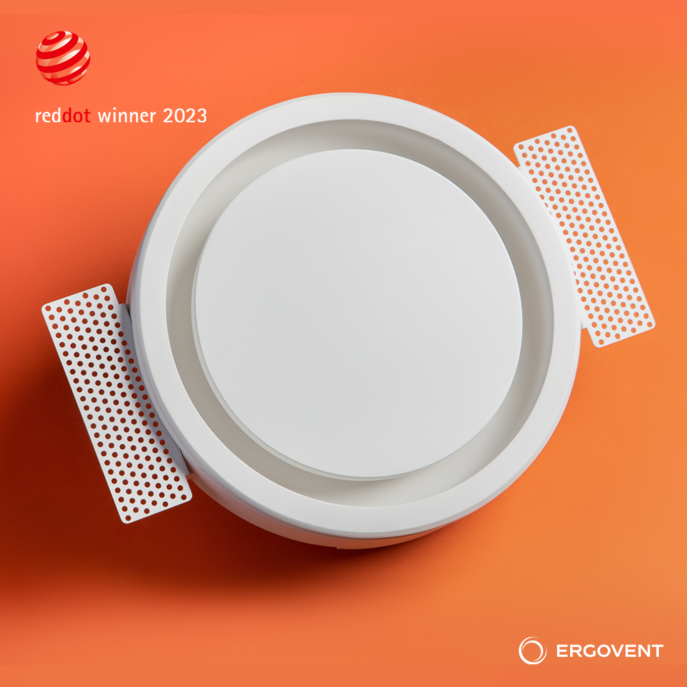 Grilă de ventilație încastrată în rigips Ergovent RONDO150