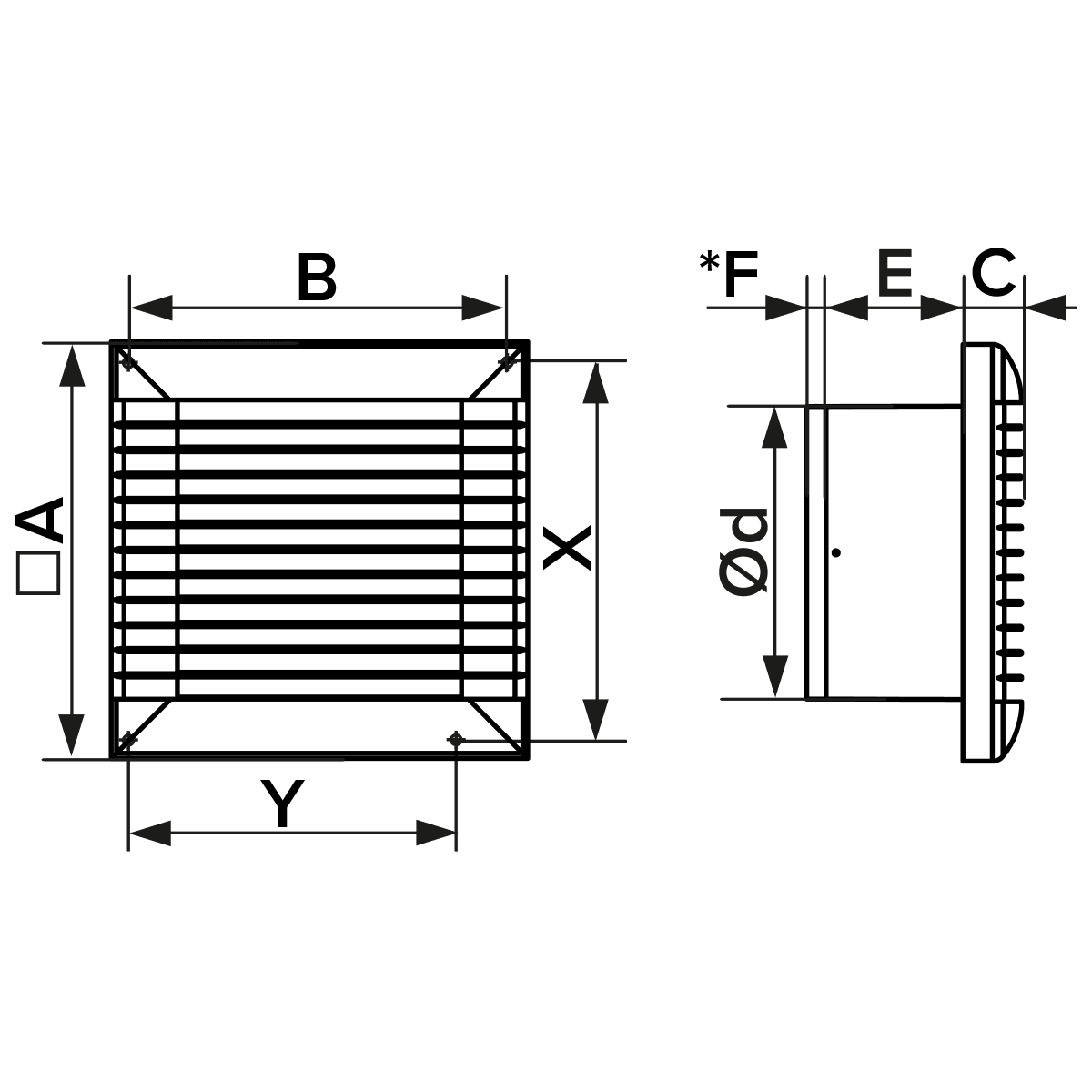 Ventilator baie EURO 4A ETF cu jaluzele automate, Timer si Fotocelula. Garantie 2 ani, Ø100mm