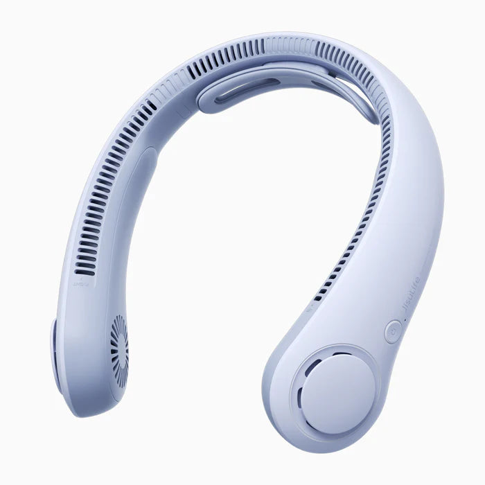 Ventilator portabil de gât JISULIFE Life4, autonomie 2.5-16.5h, baterie 5000mAh, 3 viteze, încărcare rapidă, Gri
