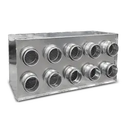 Cutie distributie orizontala Alnor, FLX-PLO-R-P-75-2x6-200, cu garnitura din otel zincat