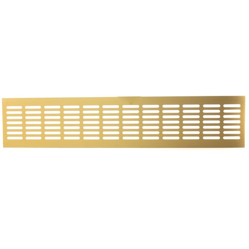Grila ventilatie rectangulara, 480x100, montaj usa sau perete, Metal, Champagne