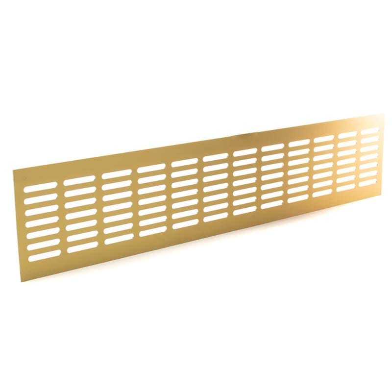 Grila ventilatie rectangulara ERA 480 x 80, montaj usa sau perete, Metal, Champagne