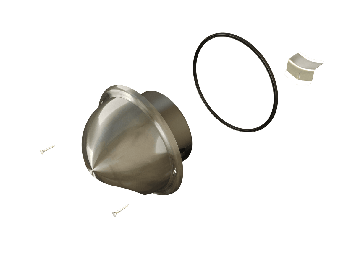 Grila ventilatie cu protectie ploaie si plasa antiinsecte D Ø125 mm, Metal