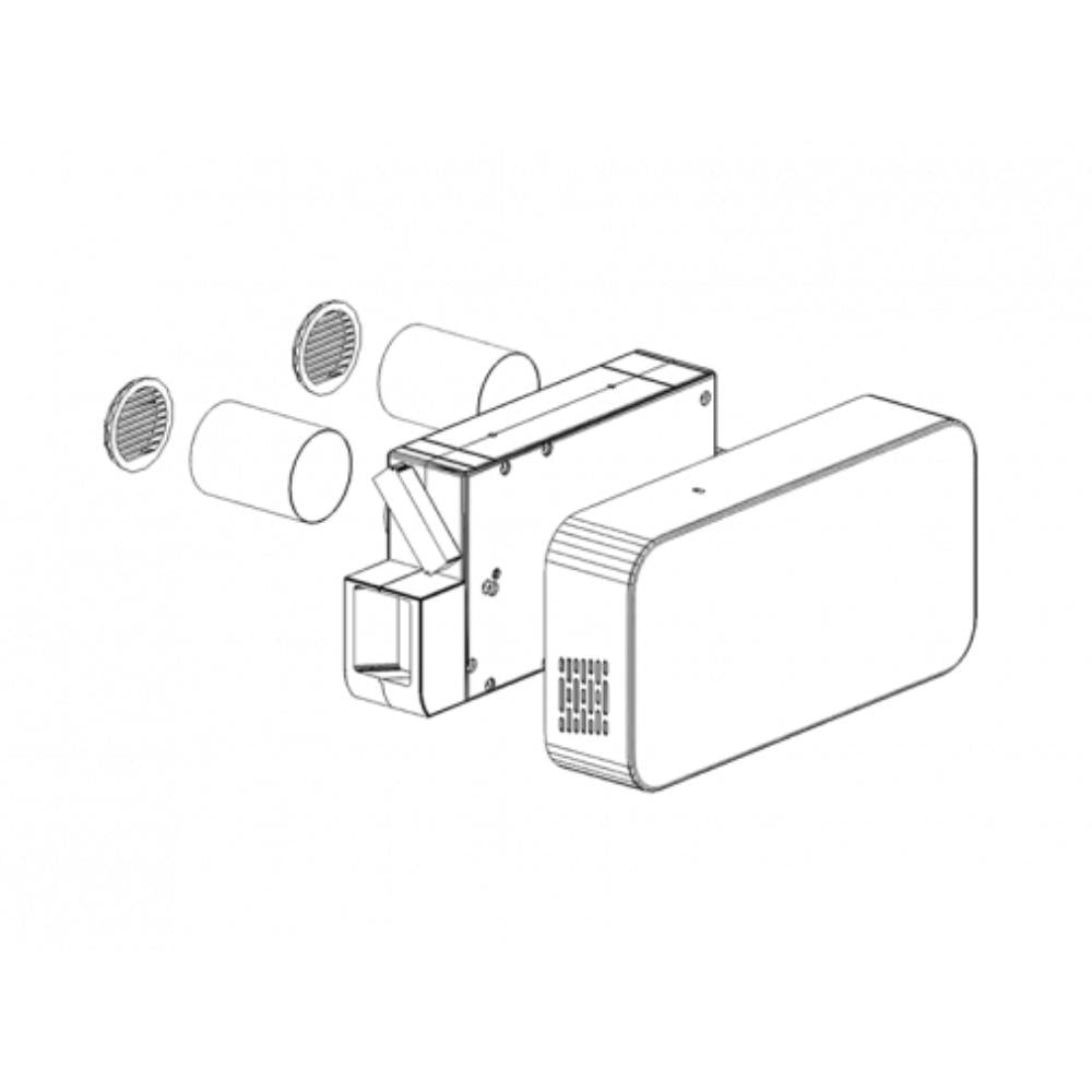 Recuperator de caldura Helty Flow Easy, Dublu Flux, Randament 91%, Filtru F7+G4