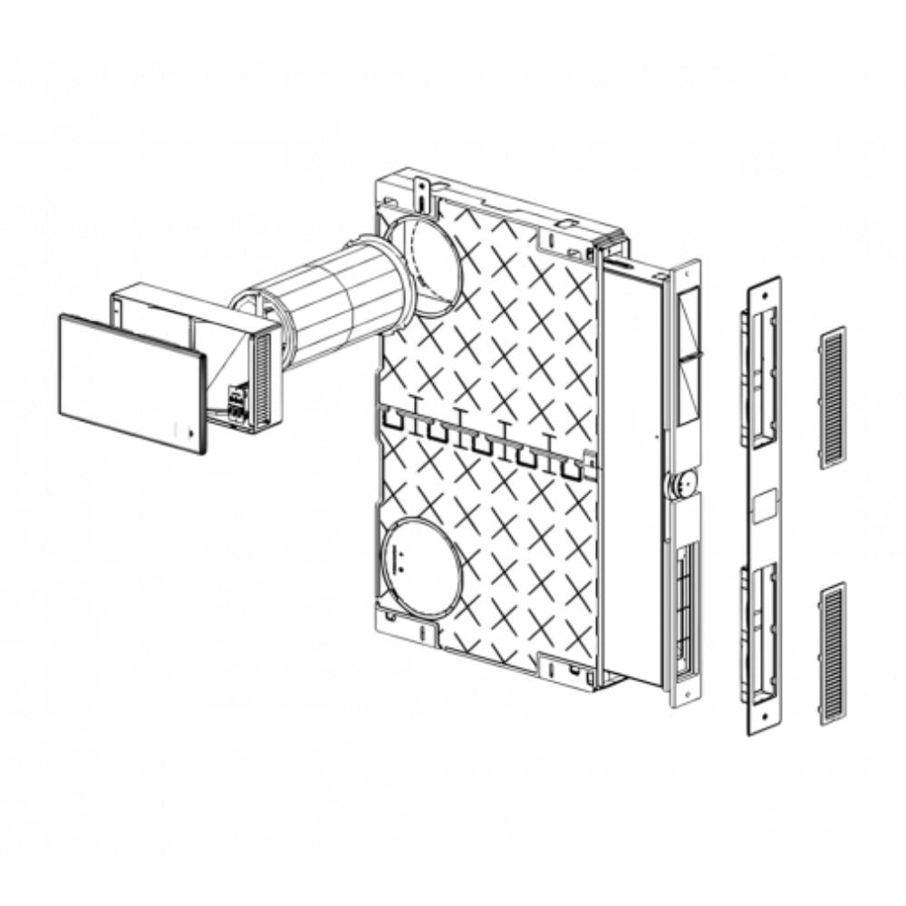 Recuperator de caldura Helty Manhattan SX, Dublu Flux, Debit 70mc/ora, Filtru F7, Montaj discret pe exterior