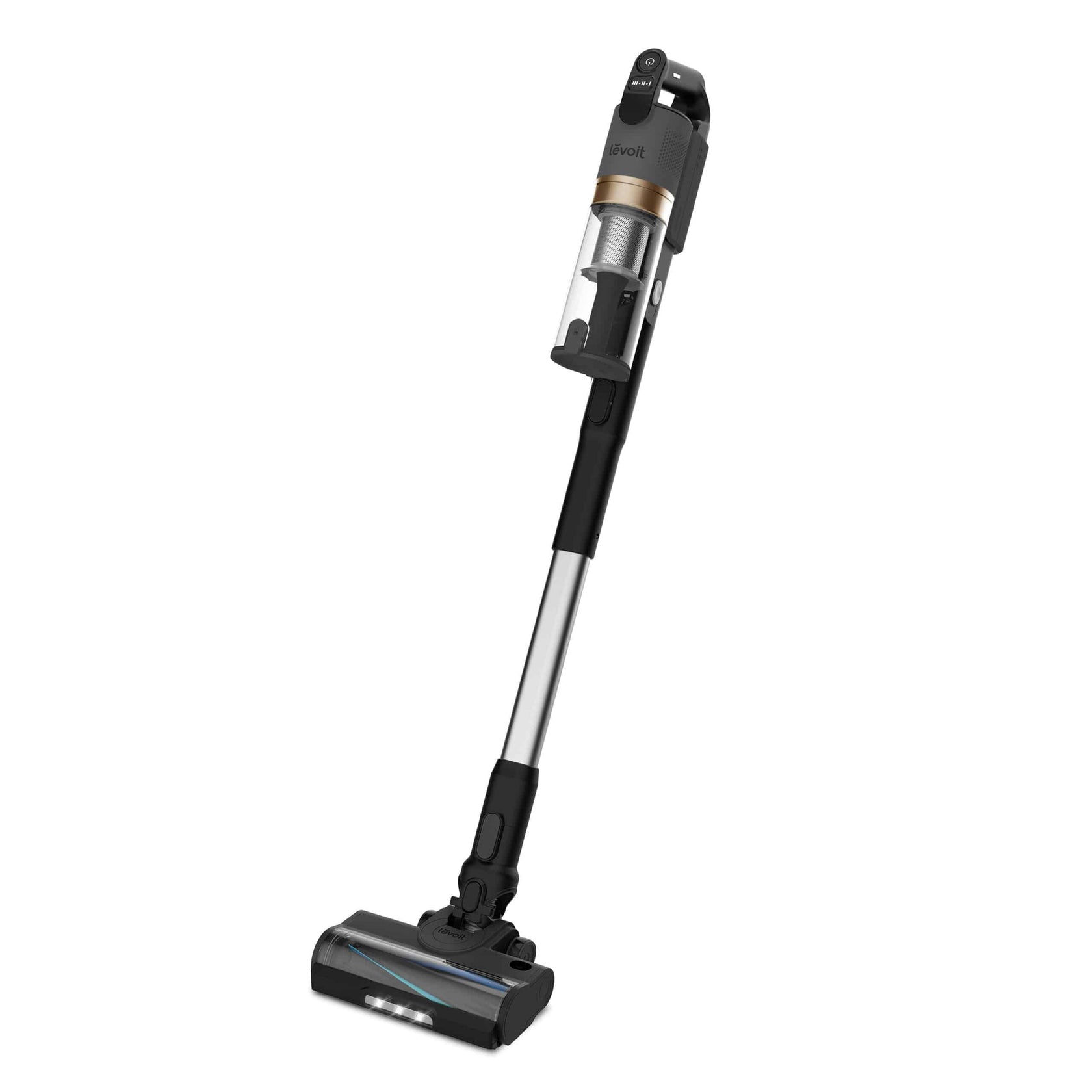 Aspirator vertical fara fir LEVOIT V200, Autonomie 50 Min, Iluminare LED, 180W, Container 0.75 L, Filtru HEPA 5 Stadii, GRI