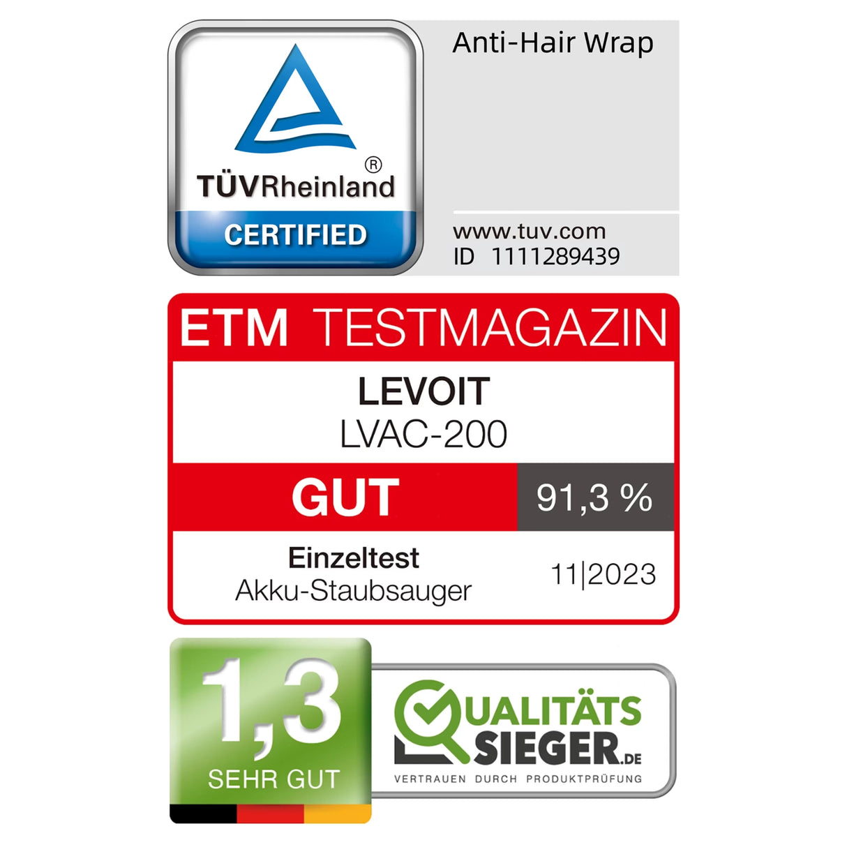 Aspirator vertical fara fir LEVOIT V200, Autonomie 50 Min, Iluminare LED, 180W, Container 0.75 L, Filtru HEPA 5 Stadii, GRI