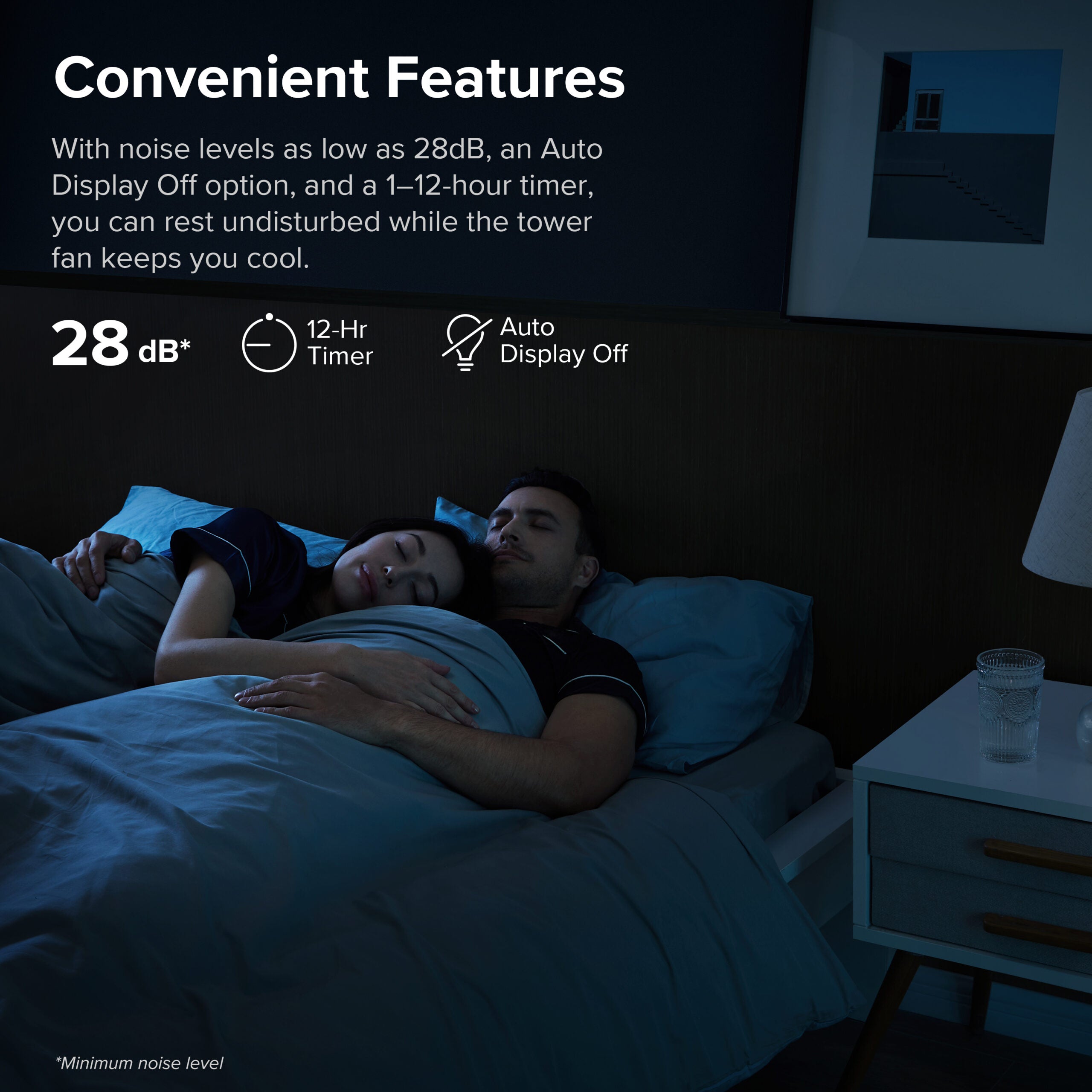 Ventilator turn Levoit, 92cm, 5 viteze, 4 moduri de funcționare, foarte silențios, telecomandă, negru