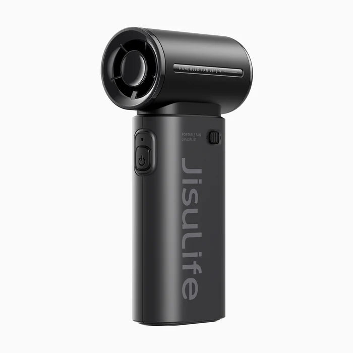 Ventilator portabil de mână JISULIFE, Life9, autonomie 3.5-18h, baterie 5000mAh, 5 viteze, încărcare rapidă, Negru