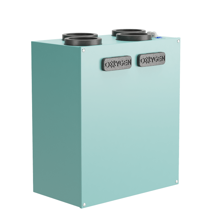 Oxygen X-Air V200E cu entalpie centrala de ventilatie cu recuperare de caldura perete