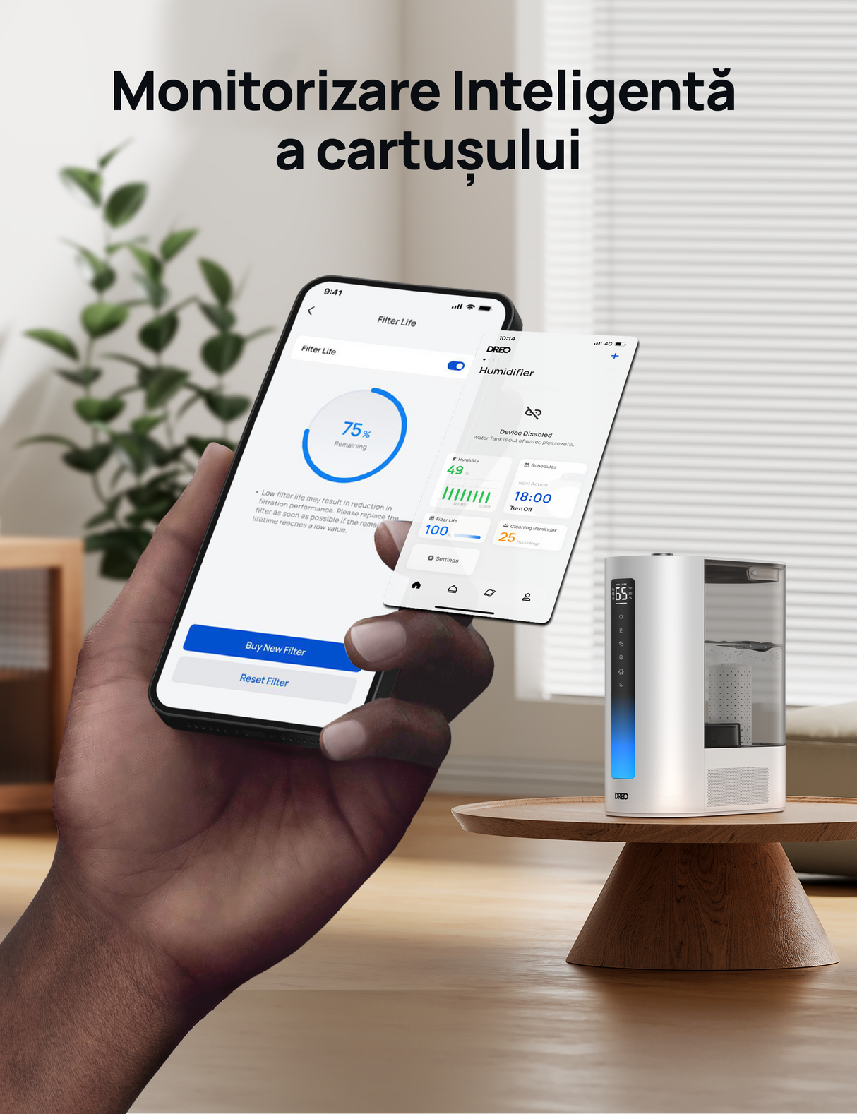 Filtru HPA017 pentru umidificatorul Dreo HHM013S (Set 3 buc)