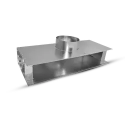 Plenum difuzor liniar Alnor, PR-LDS-1-495-75-2, tip slot, 1 fanta, 495 mm, 2x75 mm