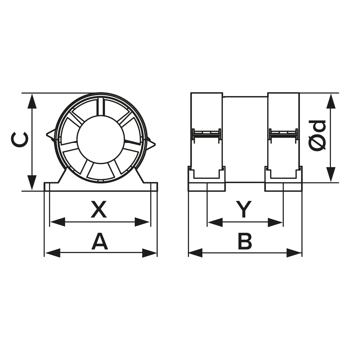 Ventilator axial de tubulatura cu set de fixare PRO 6 Garantie 2 ani, Debit 320mc/h, Motor Long Life 40000h, Ø160mm