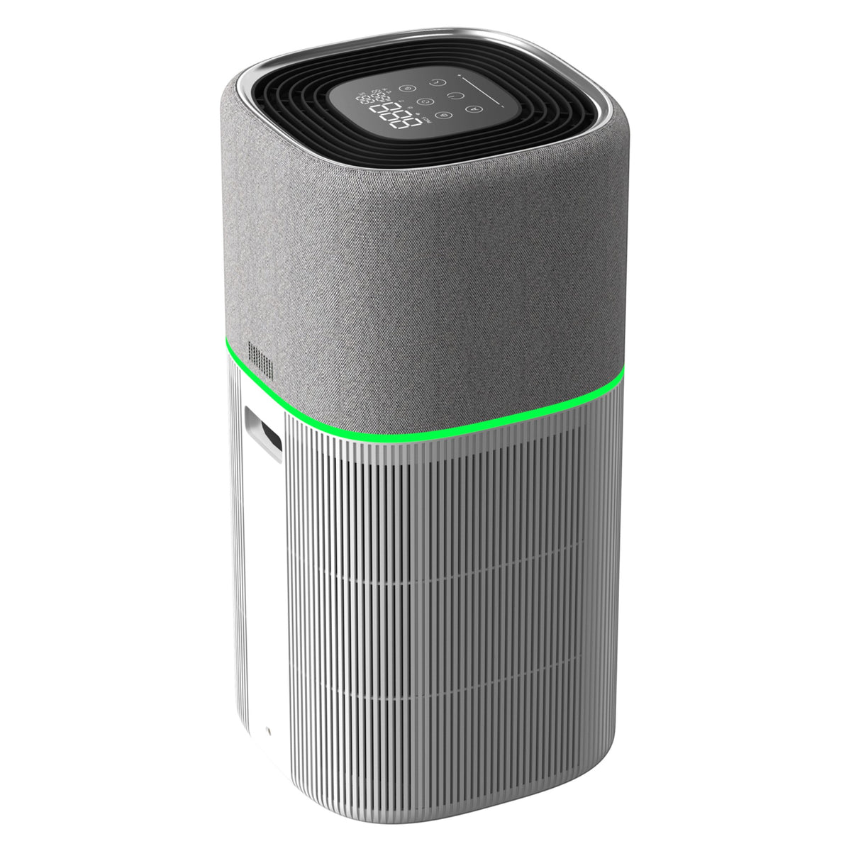 Purificator de aer Evoair, Soft, Wi-Fi, Filtru 4in1, True Hepa, Carbon Activ, Prefiltru Textil, 10 viteze, Senzor Temperatură și Umiditate, Mod Noapte, Avertizare Filtru, Lumină Ambientală, Gri