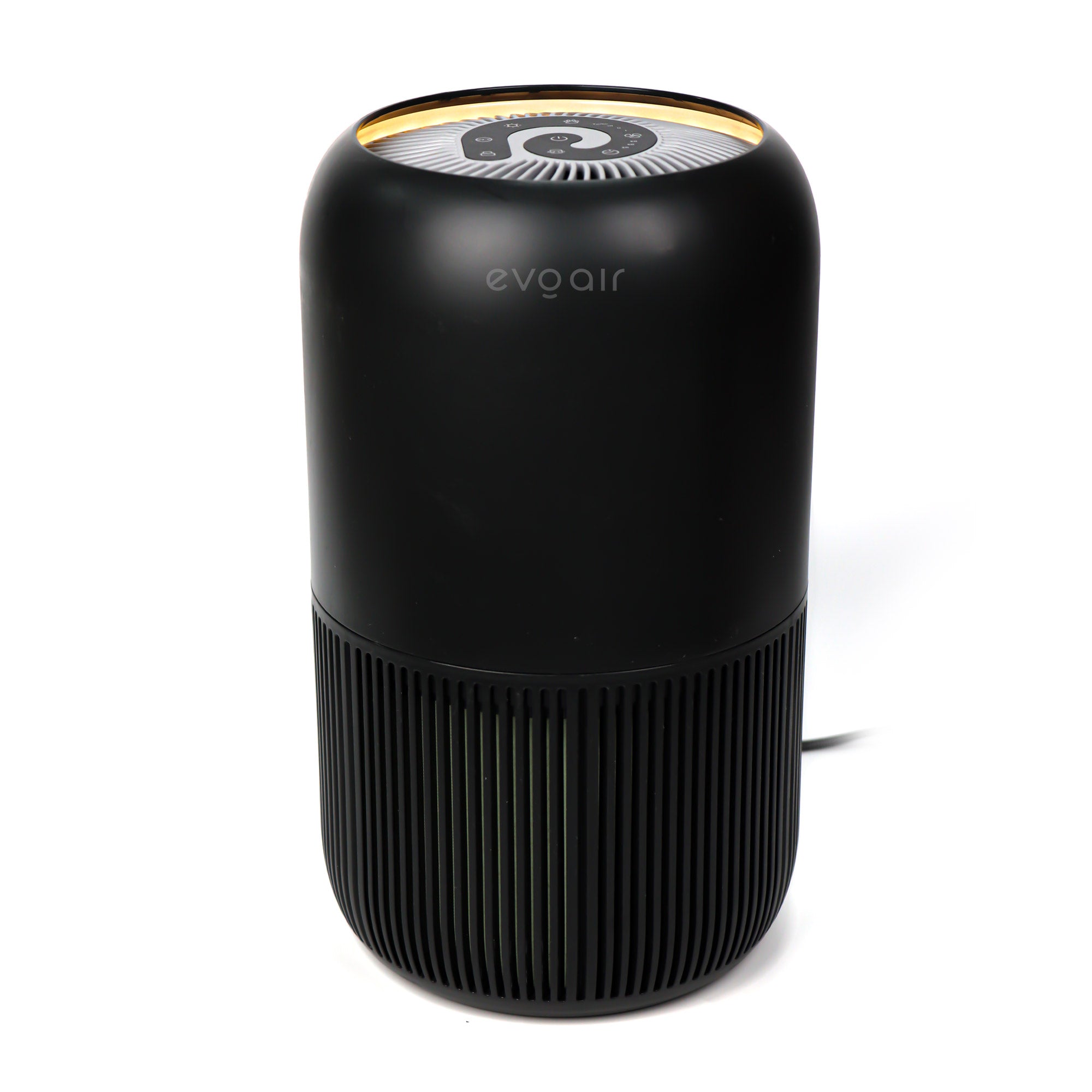 Purificator de aer Evoair, YuvoSpin, Lampă UV-C, Filtru 3in1, True Hepa, Carbon Activ, Pre-filtru, 4 viteze, Funcție Polen/Animale, Mod Noapte, Blocare Ecran, Lumină Ambientală, Negru