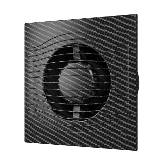 Ventilator baie SLIM 4C Ø100, Super Silent, Clapeta antiretur, Garantie 2 ani, Motor Long Life 40000h, Debit 90mc/h, Black Carbon