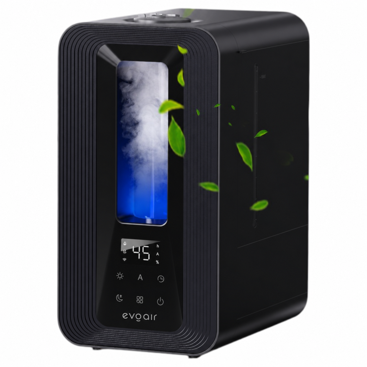 Resigilat! Umidificator Evoair Misto Smart, Wifi, Rezervor 5 L, Capacitate de umidificare 250 ml/h, Senzor de Umiditate, Lumină ambientală RGB, Negru