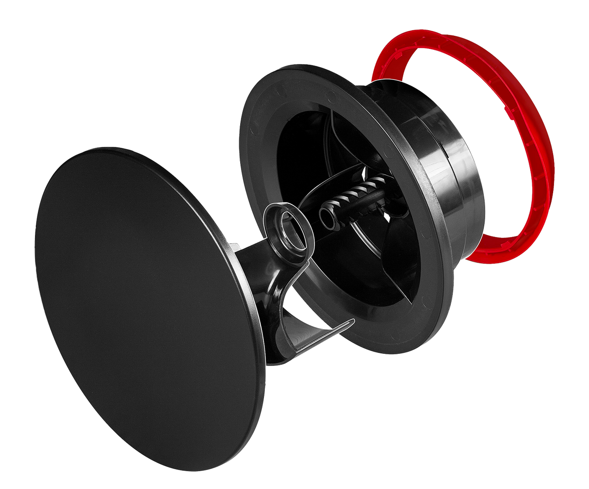 Anemostat directional Awenta, rotund VAK125CZ, Ø125, negru mat