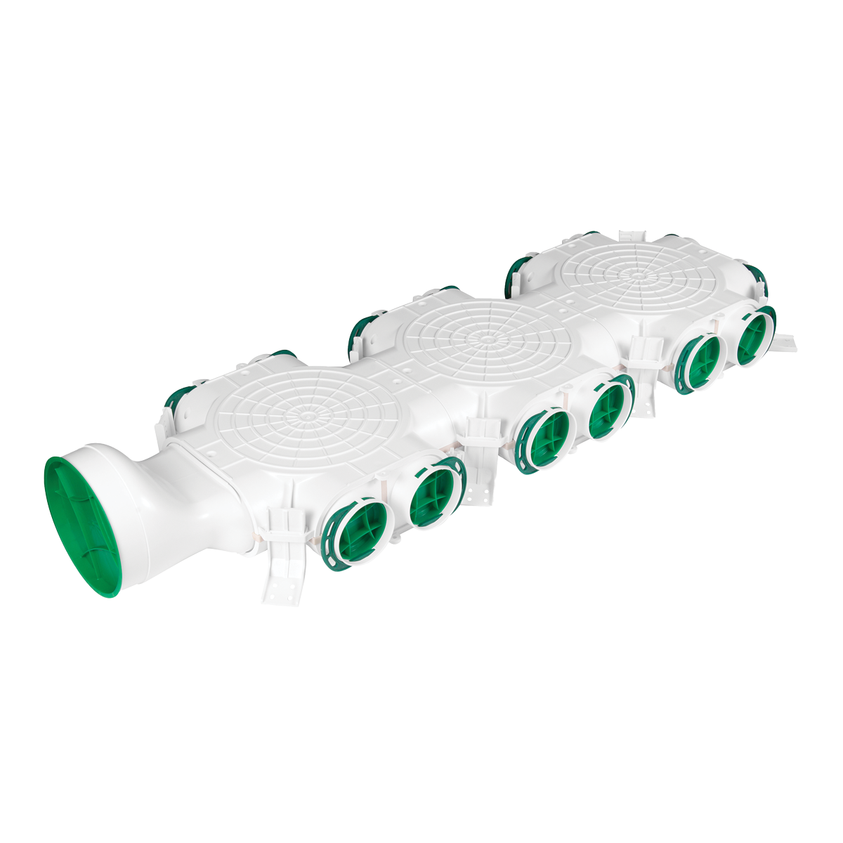 Cutie de distributie cu racord lateral Ø160 / 14xØ75 Awenta