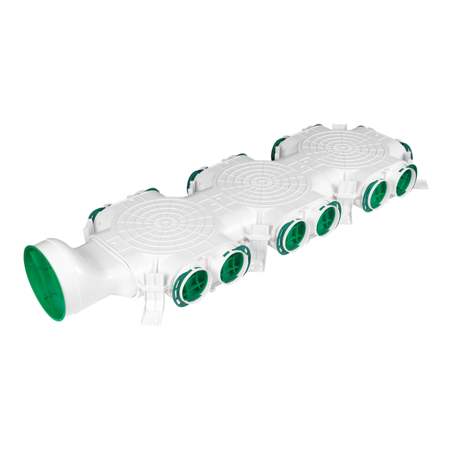 Cutie de distributie cu racord lateral Ø160 / 14xØ75 Awenta