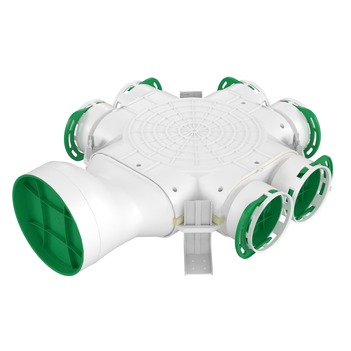 Cutie distributie racord lateral Awenta, VCB160-6/90, Ø160-6x90